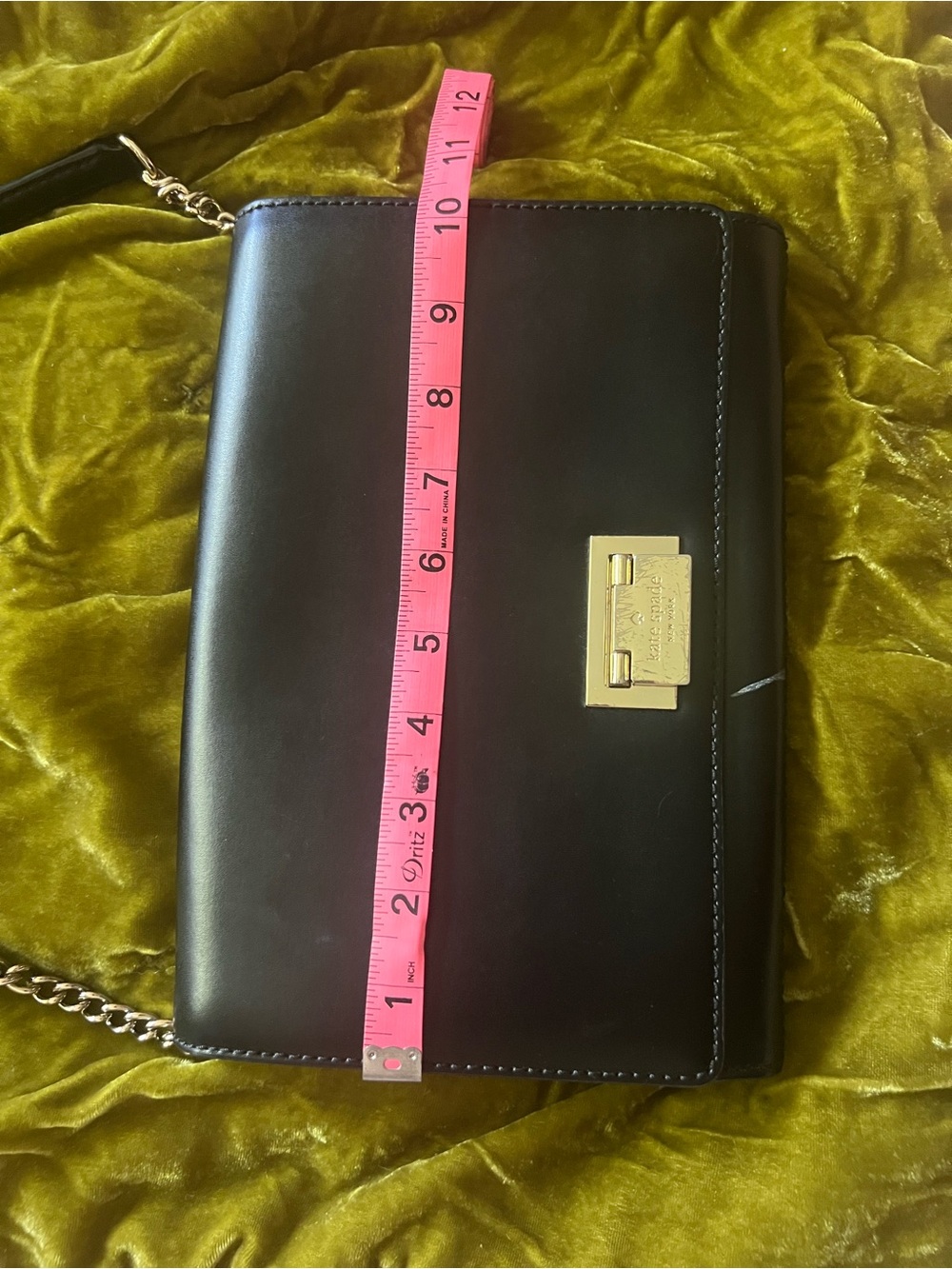 kate spade Black Leather Crossbody with Gold-Tone Lock - Picture 5 of 13